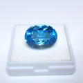 Bild 2 von 28.28 ct. Augenreiner ovaler 19.4 x 14.7 mm Brasilien Swiss Blue Topas