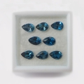 3.85 ct. 8 Stück 6 x 4 mm London Blue Topas Tropfen