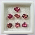 Bild 2 von 3.37 ct VS! Schliffmix mit 7 Stück feinen Pink Mosambik Turmalin Edelsteinen