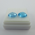 Bild 2 von 4.19 ct. Faszinierendes Paar ovale 9 x 7 mm Brasilien Swiss Blue Topase