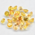 2.01 ct  25 Stück Goldgelbe 2.3 - 2.5 mm Brillantschliff Madagaskar Saphire