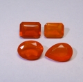 3.43 ct. Feiner Mix mit 4 orangeroten Mexiko Feueropalen