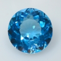 19.55 ct. Augenreiner runder 16.3 mm Brasilien Swiss Blue Topas