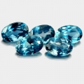 2.63 ct. 5 Stück ovale 6.2 x 4.2 mm Brasilien London Blue Topase