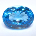 28.28 ct. Augenreiner ovaler 19.4 x 14.7 mm Brasilien Swiss Blue Topas