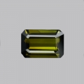 0.85 ct. Zarter olivgrüner 7 x 4.6 mm Turmalin 