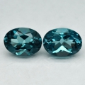 4.22 ct. Zauberhaftes Paar Brasilien London Blue Topas Edelsteine