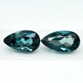 4.74 ct. Faszinierendes Paar London Blue Topas Tropfen