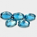 Bild 2 von 2.64 ct. 5 Stück ovale 6 x 4 mm Brasilien London Blue Topase