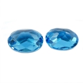 Bild 2 von 4.29 ct. VVS! Edles Paar ovale 9 x 7 mm Brasilien Swiss Blue Topase