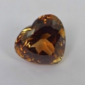 Bild 3 von 20.22 ct  IF !  Wunderschönes Dunkel Orange- Braunes 16.5 x 15 mm Topas Herz