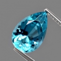 3.95 ct. VVS! Schöner 12.2 x 8.1 mm London Blue Topas Tropfen