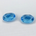 Bild 2 von 4.13 ct. VVS! Feines Paar ovale 9 x 7 mm Brasilien Swiss Blue Topas