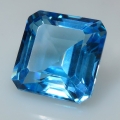 Bild 1 von 27.13 ct. Augenreiner 16.6 x 16.4 mm Brasilien Swiss Blue Oktagon Topas