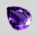 16.00 ct.  Schöner violetter 19 x 15.4 mm Amethyst Tropfen