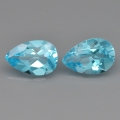 3.03 ct. Zauberhaftes Paar 8.8 x 6 mm Brasilien Swiss Blue Topas Tropfen