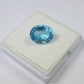 Bild 2 von 10.44 ct. VS ! Feiner ovaler 14.7 x 11.3 mm Brasilien Sky Blue Topas