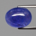 7.56 ct. Ovaler Blau Violetter 12.9 x 9.9 mm Cabochon Tansanit