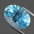 7.36 ct. VVS! Edler ovaler 14 x 10 mm Brasilien Sky Blue Topas