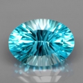 7.21 ct. VVS! Feiner ovaler 14 x 10 mm Brasilien Sky Blue Topas