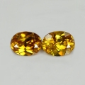 1.33 ct.  Feines Paar ovale 5.9 x 4.6 mm Titanit Sphen Edelsteine