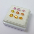 Bild 2 von 1.81 ct. 9 Stück zauberhafte Multi Color Tansania Saphir Tropfen