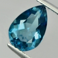 Bild 1 von 1.58 ct. VVS! Augenreiner 8.8 x 6.1 mm Brasilien London Blue Topas Tropfen