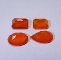 Bild 2 von 3.43 ct. Feiner Mix mit 4 orangeroten Mexiko Feueropalen