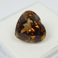 20.22 ct  IF !  Wunderschönes Dunkel Orange- Braunes 16.5 x 15 mm Topas Herz