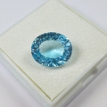 Bild 2 von 10.82 ct. VVS ! Augenreiner ovaler 15 x 12.7 mm Brasilien Sky Blue Topas