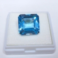 Bild 2 von 27.13 ct. Augenreiner 16.6 x 16.4 mm Brasilien Swiss Blue Oktagon Topas