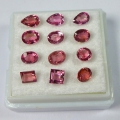 3.48 ct Schliffmix mit 12 Stück feinen Pink Mosambik Turmalin Edelsteinen