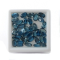 9.64 ct. 38 Stück ovale 4.9 x 2.9 - 5 x 3 mm London Blue Topas Edelsteine