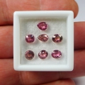 3.37 ct VS! Schliffmix mit 7 Stück feinen Pink Mosambik Turmalin Edelsteinen