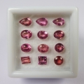 Bild 3 von 3.48 ct Schliffmix mit 12 Stück feinen Pink Mosambik Turmalin Edelsteinen