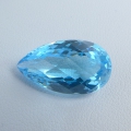 10.93 ct. VS ! Bezaubernder 19 x 10.7 mm Brasilien Sky Blue Topas Tropfen