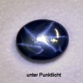 11.73 ct  Großer ovaler dunkelblauer 14.8 x 12 mm Blue Star Sternsaphir