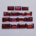 5.5 ct. 15 Stück feine rote Spessartin Granat Baguettes