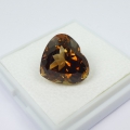 Bild 2 von 20.22 ct  IF !  Wunderschönes Dunkel Orange- Braunes 16.5 x 15 mm Topas Herz