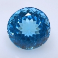 25.11 ct. Augenreiner runder 16.5 mm Brasilien Swiss Blue Topas